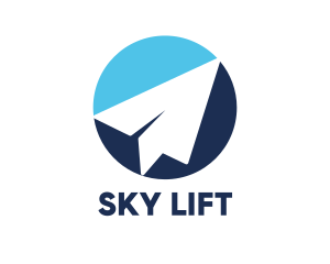 Blue Paper Plane logo design