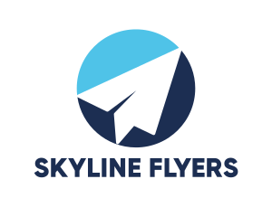 Blue Paper Plane logo design