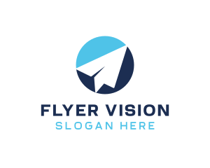 Blue Paper Plane logo