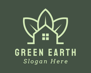 Environmental Leaf House  logo design