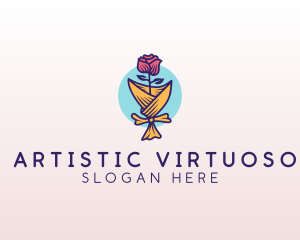 Rose Flower Florist logo design