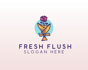 Rose Flower Florist logo design