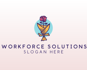 Rose Flower Florist logo design