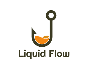 Orange Drink Hook logo design