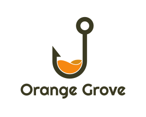 Orange Drink Hook logo design