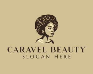 Afro Woman Beauty logo design