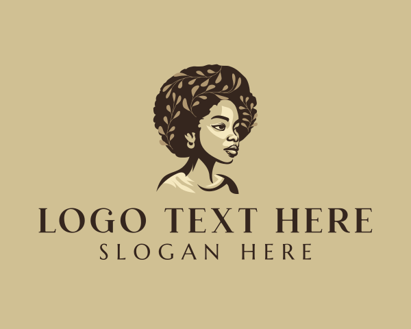 Afro Woman Beauty logo