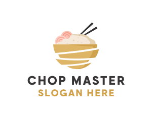 Asian Rice Meal Chop logo design