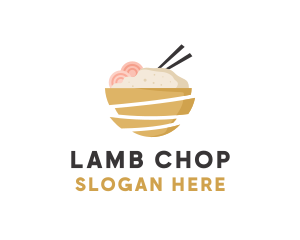 Asian Rice Meal Chop logo design