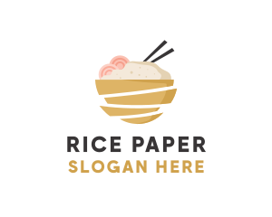 Asian Rice Meal Chop logo design