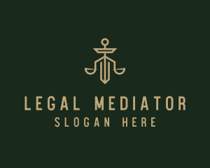 Law Scale Sword  logo design