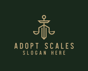 Law Scale Sword  logo design