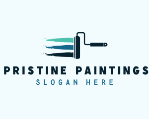 Painter Paint Roller logo design