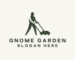 Lawn Mower Gardener logo design