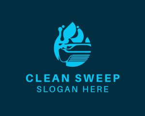 Vehicle Cleaning Droplet logo design