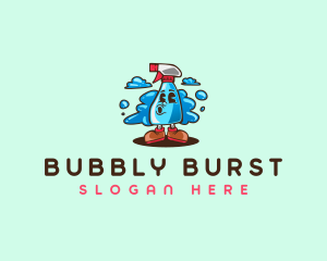 Cleaner Disinfection Bubbles logo design