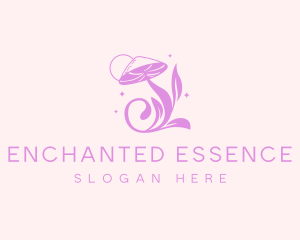 Enchanted Mushroom Leaf logo design