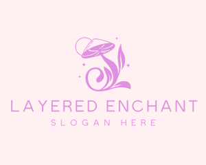 Enchanted Mushroom Leaf logo design