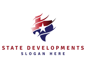 Texan State Map logo design