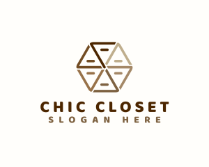 Geometric Hexagon Cabinet logo design