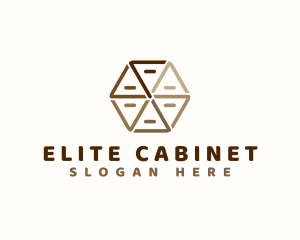 Geometric Hexagon Cabinet logo design