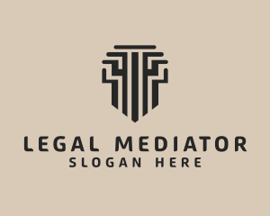 Justice Law Pillar logo design