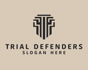 Law Pillar Letter T logo design