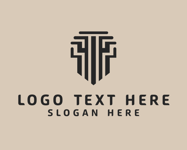 Law Pillar Letter T logo