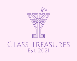 Geometric Wine Glass  logo