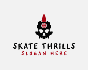 Punk Skull Skate logo design