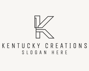 Industrial Construction Letter K logo design