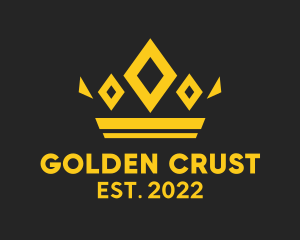 Golden Diamond Crown  logo design