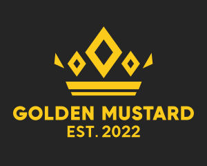 Golden Diamond Crown  logo design