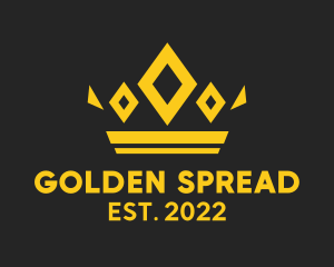 Golden Diamond Crown  logo design