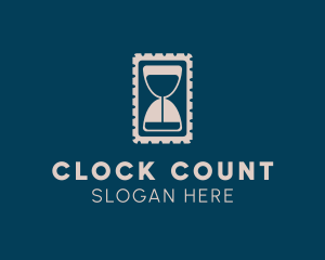 Hour Glass Stamp logo design