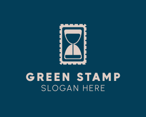 Hour Glass Stamp logo design