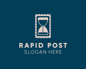 Hour Glass Stamp logo design