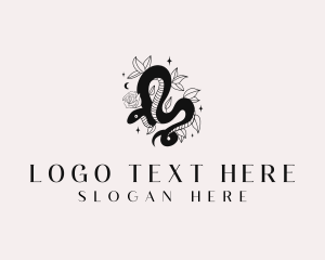 Floral Snake Boho logo