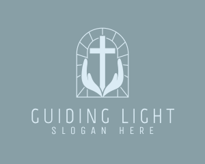 Religious Worship Cross logo design