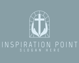 Religious Worship Cross logo