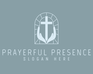 Religious Worship Cross logo design