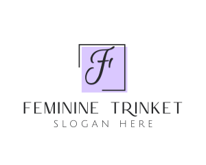 Feminine Cosmetics Makeup Boutique logo design