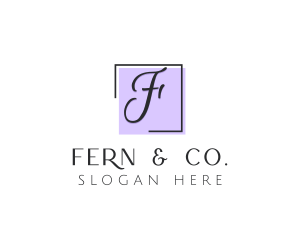 Feminine Cosmetics Makeup Boutique logo design