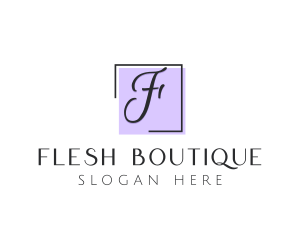 Feminine Cosmetics Makeup Boutique logo design