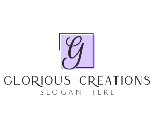 Feminine Cosmetics Makeup Boutique logo design