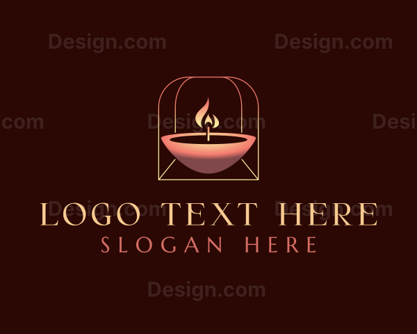 Candle Light Flame Logo