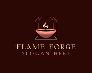 Candle Light Flame logo design