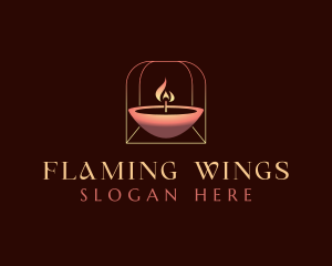 Candle Light Flame logo design