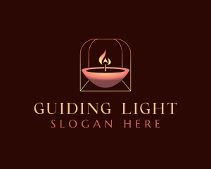 Candle Light Flame logo design