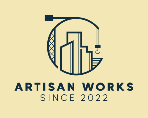 City Construction Crane logo design